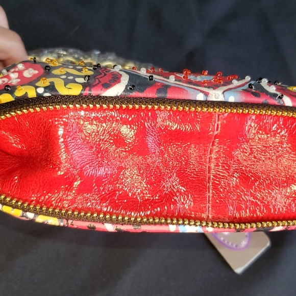 Sharif  Hand painted & Beaded bag . NWT - Picture 4 of 6